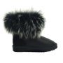Женские угги Ugg Fox Fur Ultra Metallic Black