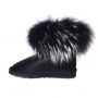 Женские угги Ugg Fox Fur Ultra Metallic Black