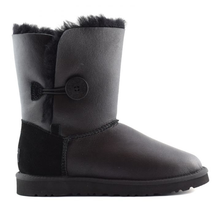 Женские угги Ugg Bailey Button Black Metallic